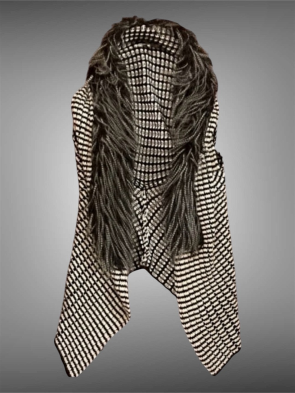 TEMPO PARIS FAUX FUR OPEN FRONT CARDIGAN SIZE S/M